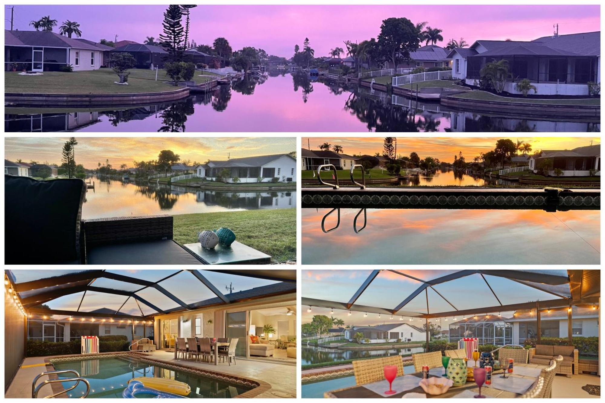 Serenity Waterfront Villa With King Suite, Private Pool, Great Lanai Enclosure And Long Water Views Cape Coral Zewnętrze zdjęcie