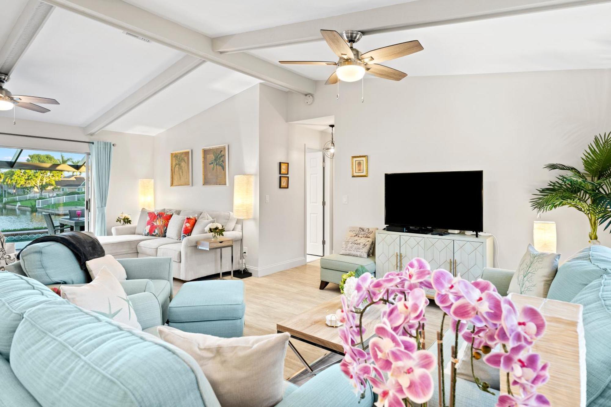 Serenity Waterfront Villa With King Suite, Private Pool, Great Lanai Enclosure And Long Water Views Cape Coral Zewnętrze zdjęcie