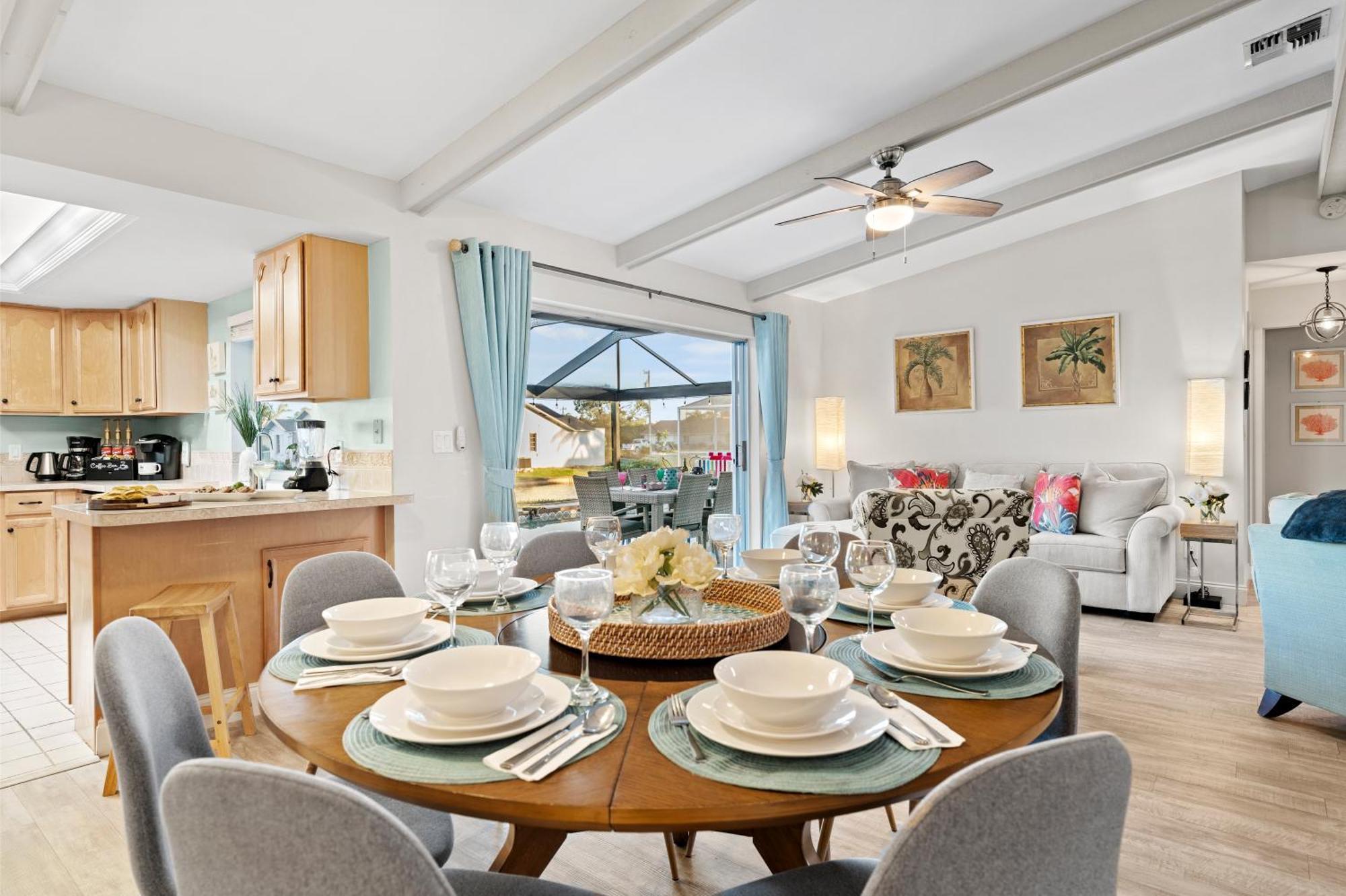 Serenity Waterfront Villa With King Suite, Private Pool, Great Lanai Enclosure And Long Water Views Cape Coral Zewnętrze zdjęcie